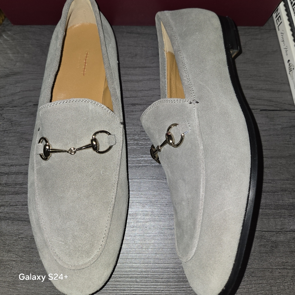 Gucci Men's Gray Suede Loafers